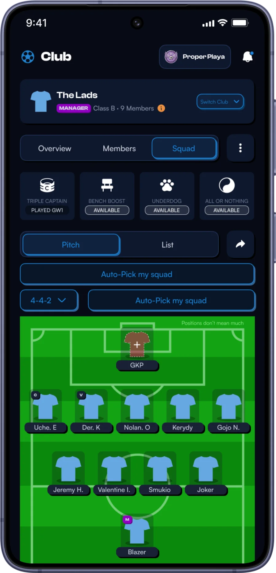Play the gameweek