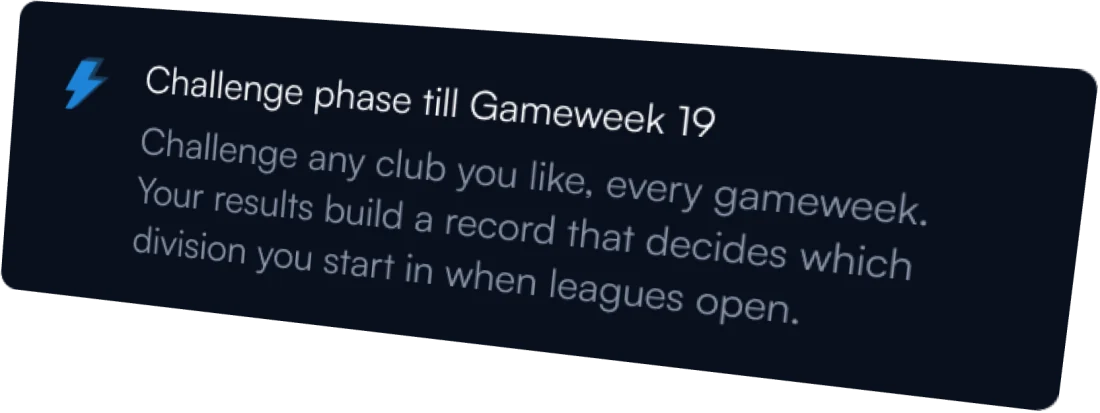 Challenge phase till Gameweek 19