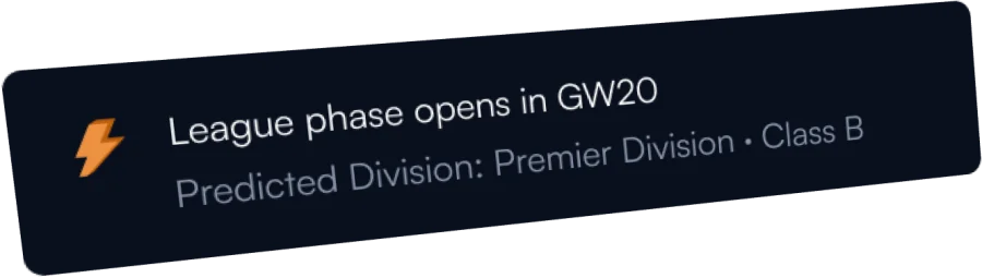 League phase opens in GW20